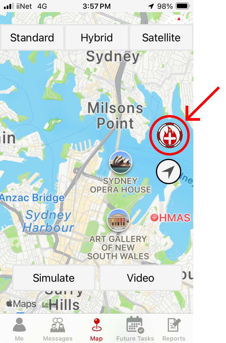 NSW Ambulance GoodSAM in-app screenshot of how to register an AED